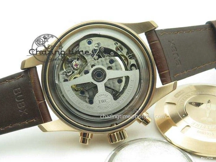MIROTIME 0208 Pilot Chrono RG 3878 ZF Best Edition Grey Dial On Brown Leather Strap A UrbanChic 7330